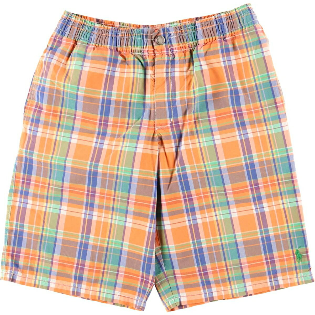 樂天商城 - 古着 ラルフローレン Ralph Lauren POLO by Ralph Lauren チェック柄 スイムショーツ ショートパンツ メンズM相当 /eaa626531 【中古】 【260406】