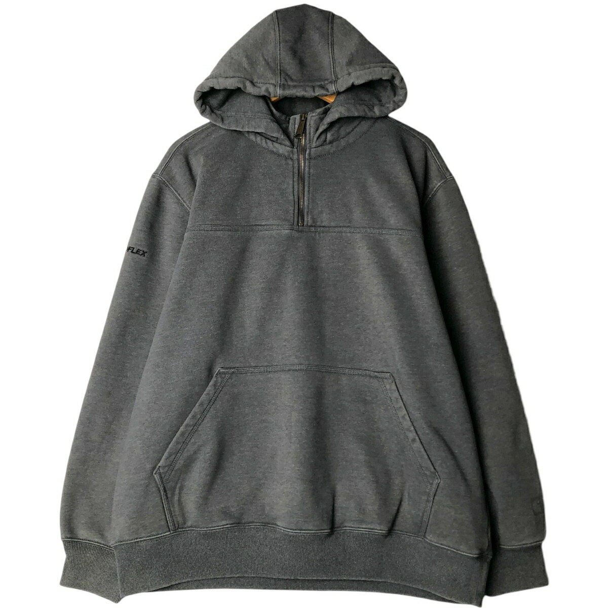 Rakuten - 古着 カーハート Carhartt ORIGINAL FIT XtendFlex? スウェットハーフジップパーカー メンズXL相当 /eaa626923 【中古】 【260322】 グレー系 春夏秋冬