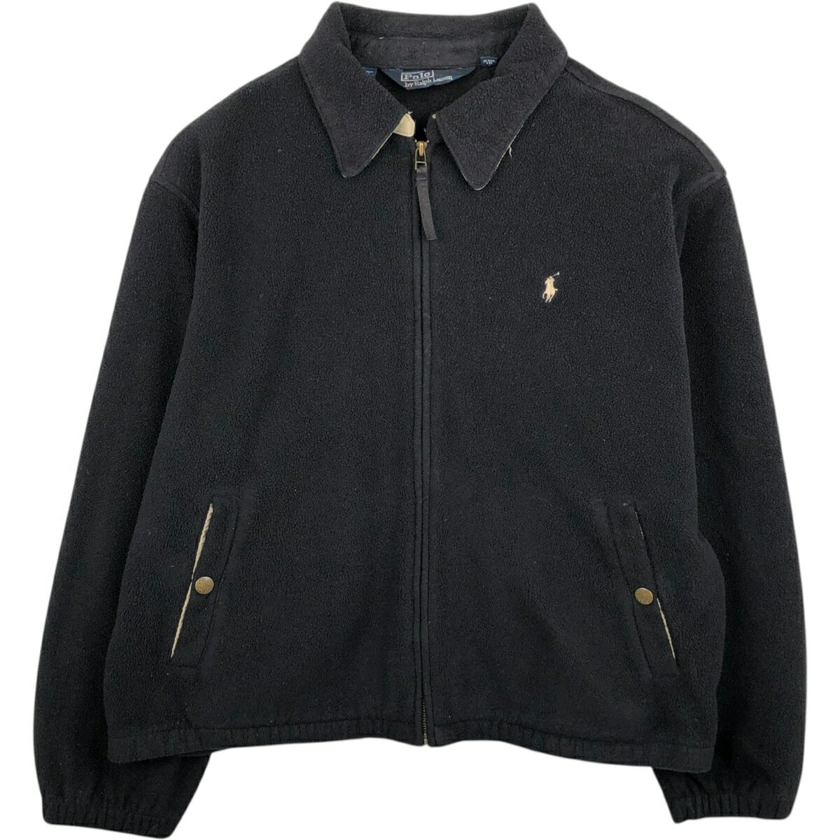 Rakuten - 古着 ラルフローレン Ralph Lauren POLO by Ralph Lauren スイングトップタイプ フリースジャケット メンズXL相当 /eaa627017 【中古】 【260323】 ブラック系 春秋冬
