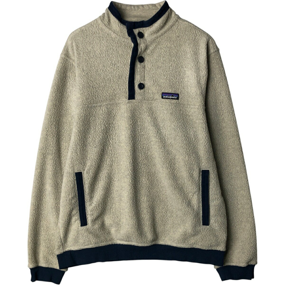 樂天商城 - 古着 パタゴニア Patagonia シアーリングボタンプルオーバー 26140FA23 ハーフボタン フリースプルオーバー メンズM相当 /eaa627025 【中古】 【260323】 ホワイト系 春秋冬
