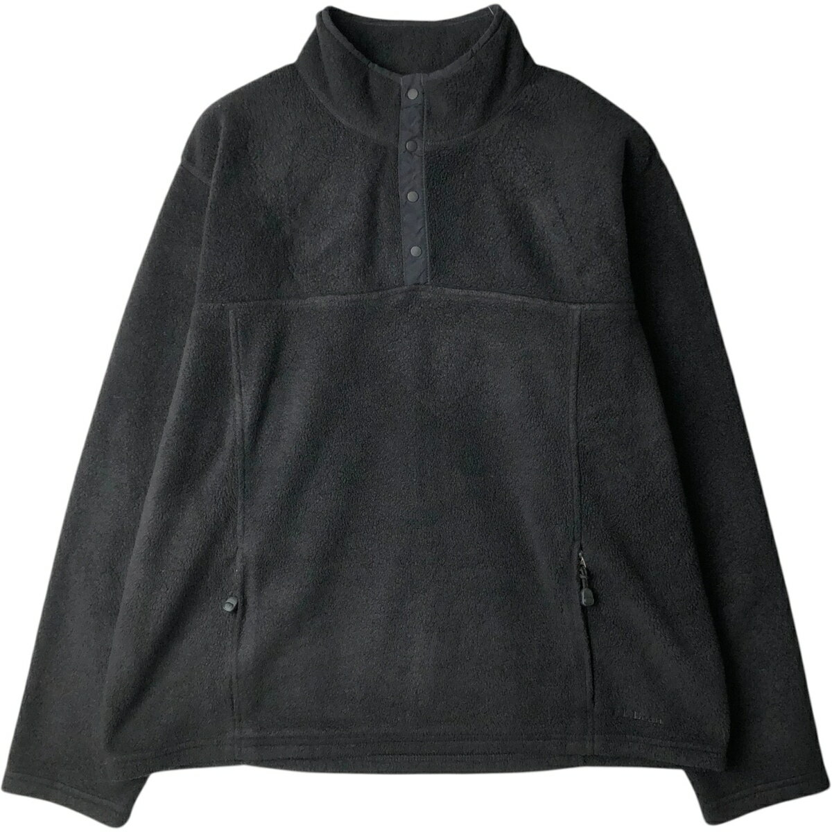樂天商城 - 古着 90~00'S エルエルビーン L.L.Bean ハーフスナップ フリースプルオーバー メンズXL相当 ヴィンテージ /eaa627036 【中古】 【260323】 ブラック系 春秋冬