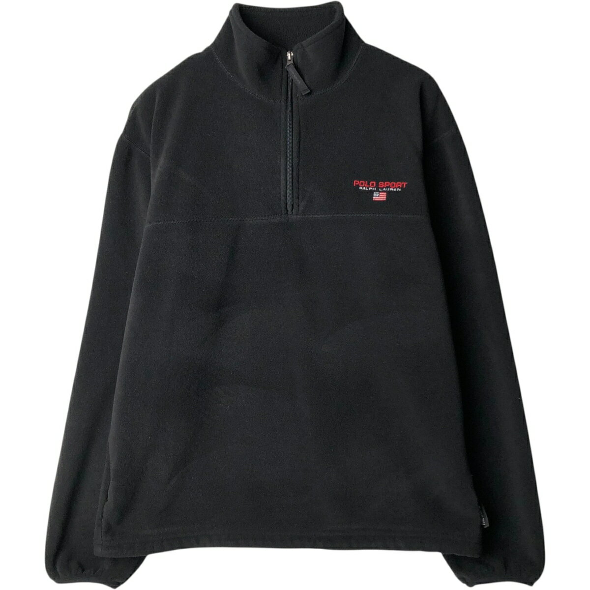 Rakuten - 古着 90'S ラルフローレン Ralph Lauren POLO SPORT ポロスポーツ ハーフジップ フリースプルオーバー メンズL相当 ヴィンテージ /eaa627042 【中古】 【260324】 ブラック系 春秋冬