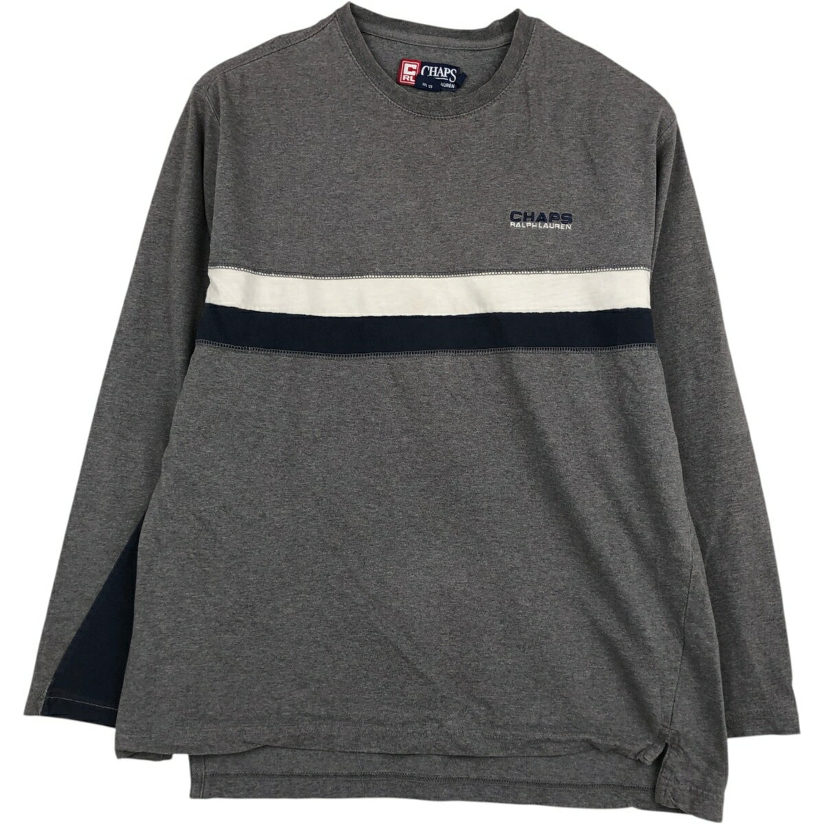 Rakuten - 古着 ラルフローレン Ralph Lauren CHAPS チャップス ロングTシャツ ロンT メンズM相当 /eaa627129 【中古】 【260327】 グレー系 春夏秋