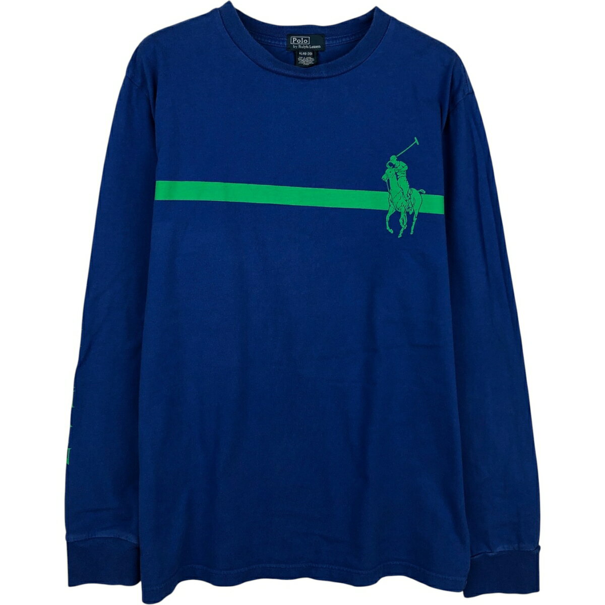 樂天商城 - 古着 ラルフローレン Ralph Lauren POLO by Ralph Lauren ビッグポニー ロングTシャツ ロンT メンズXL相当 /eaa627172 【中古】 【260328】 ブルー系 春夏秋