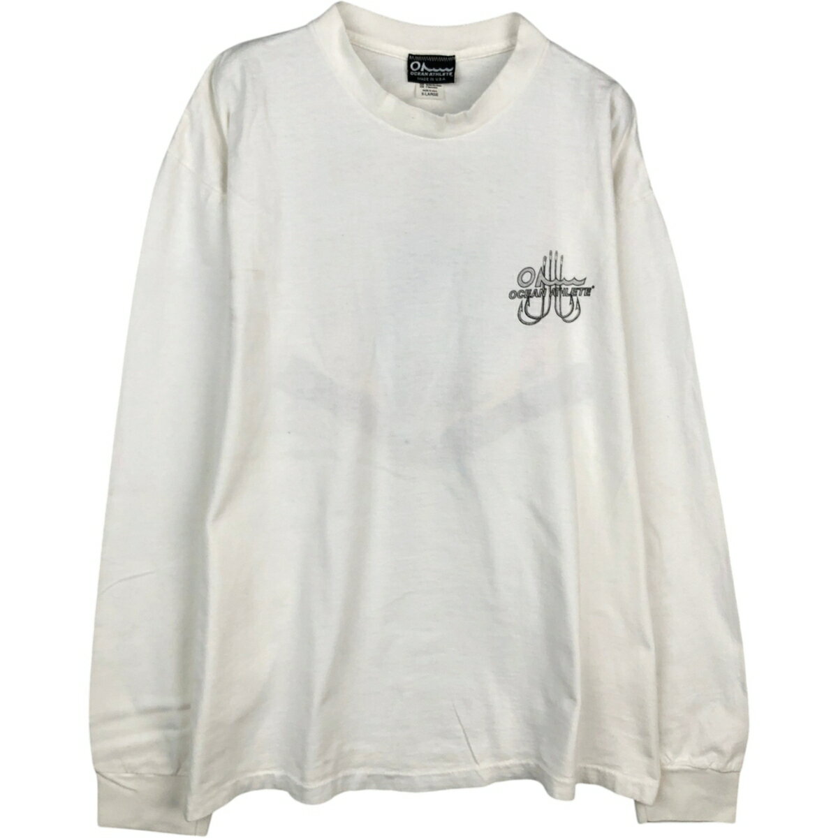 乐天商城 - 古着 OCEAN ATHLETE ロングTシャツ ロンT USA製 メンズXL相当 /eaa627173 【中古】 【260328】 ホワイト系 春夏秋