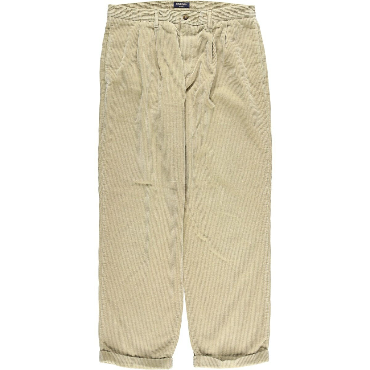 樂天商城 - 古着 ドッカーズ DOCKERS khakis ツータック 太畝 コーデュロイパンツ メンズw35相当 /eaa627276 【中古】 【260327】 ベージュ系 春夏秋冬
