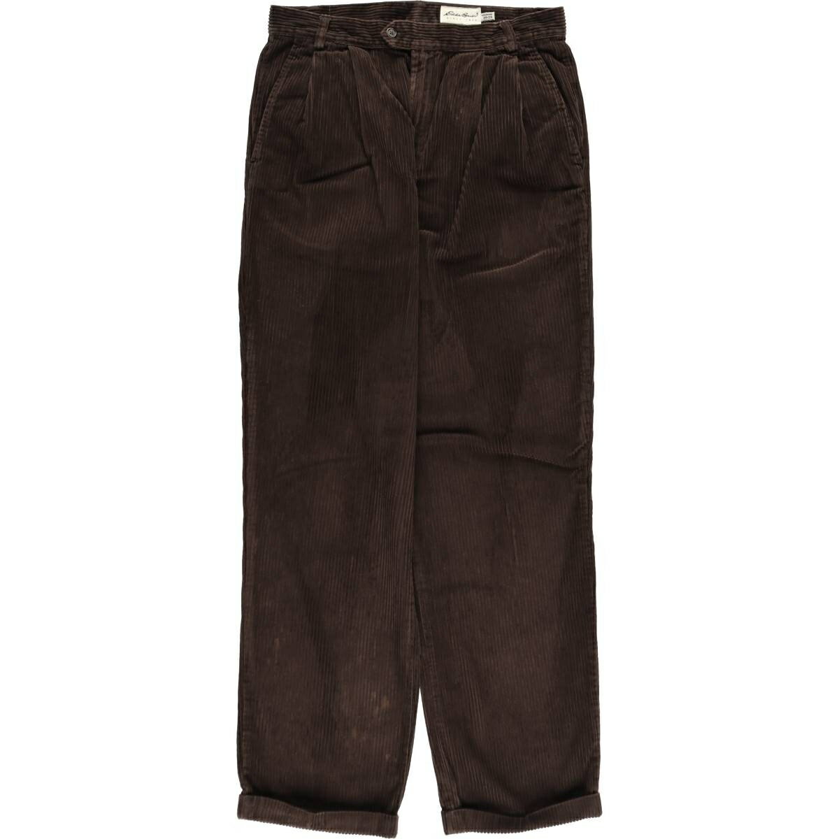 Rakuten - 古着 エディーバウアー Eddie Bauer ツータック 太畝 コーデュロイパンツ メンズw33相当 /eaa627306 【中古】 【260328】 ブラウン系 春夏秋冬
