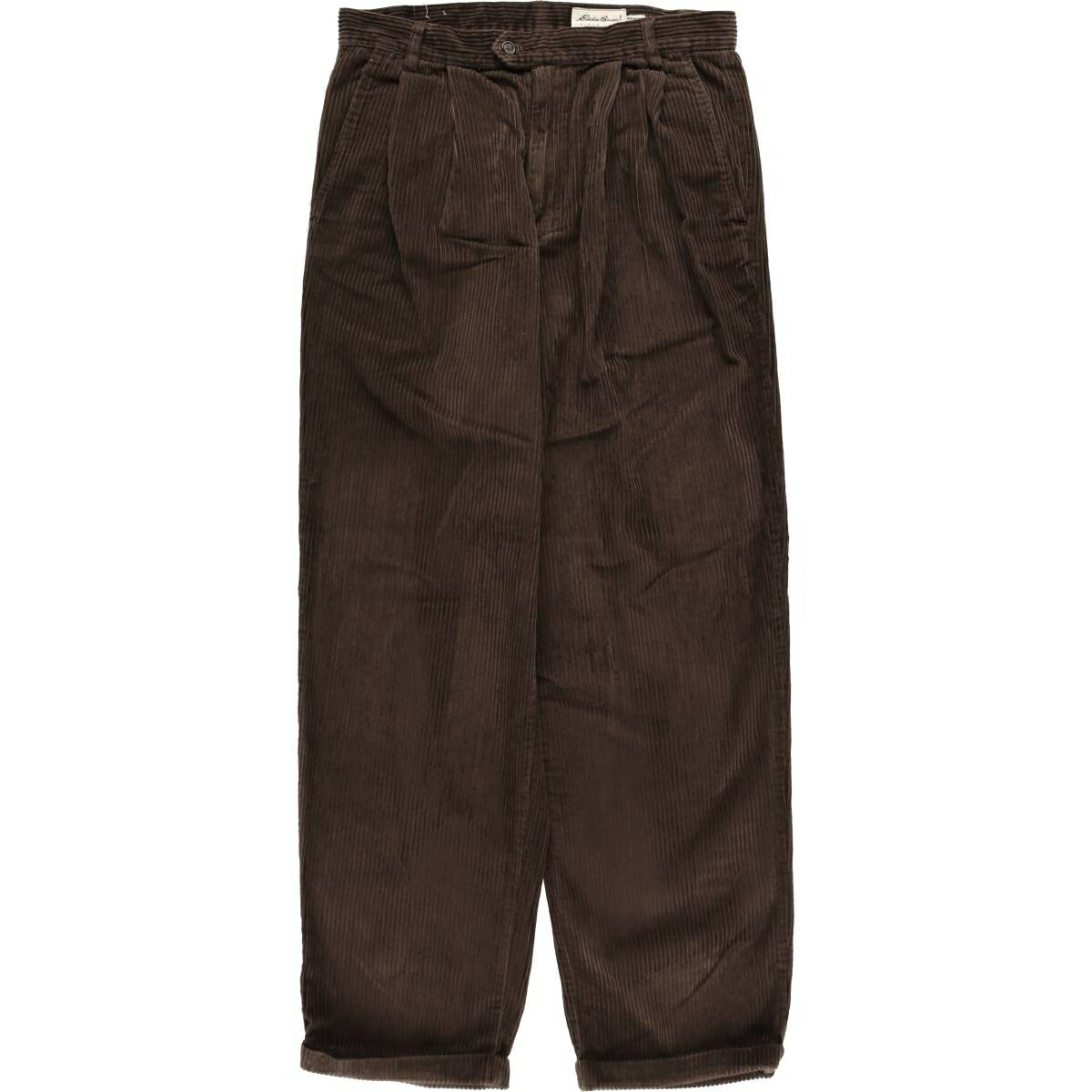 乐天商城 - 古着 エディーバウアー Eddie Bauer ツータック 太畝 コーデュロイパンツ メンズw33相当 /eaa627325 【中古】 【260329】 ブラウン系 春夏秋冬