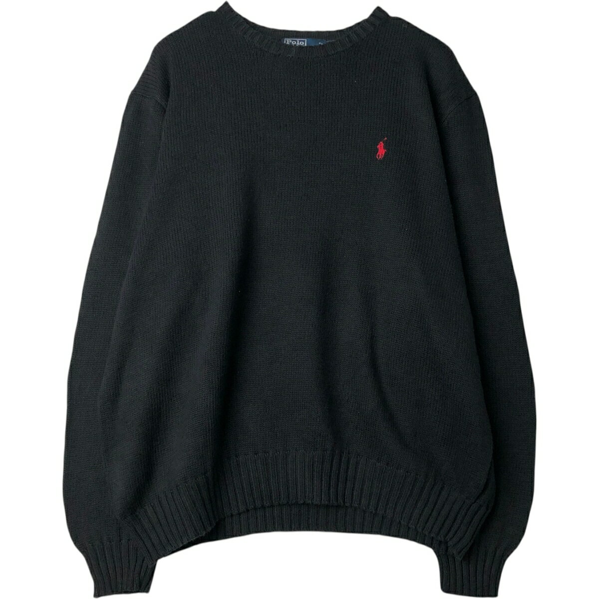 古着 ラルフローレン Ralph Lauren POLO by Ralph Lauren コットンニットセーター メンズXXL相当 /eaa627500 【中古】 【260329】 ブラック系 秋冬