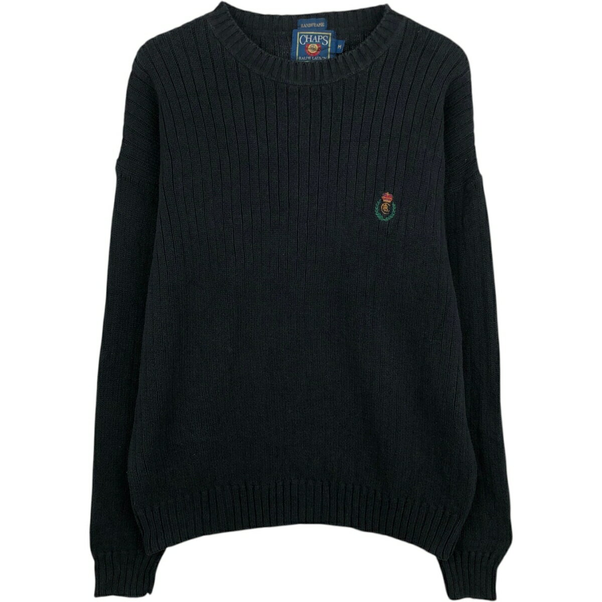 樂天商城 - 古着 ラルフローレン Ralph Lauren CHAPS チャップス コットンニットセーター メンズM相当 /eaa627515 【中古】 【260327】 ブラック系 秋冬