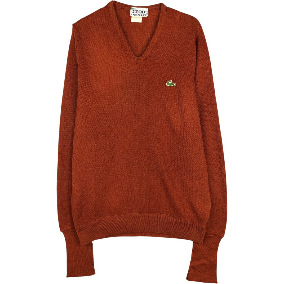 古着 70'S ラコステ LACOSTE IZOD 無地 V�