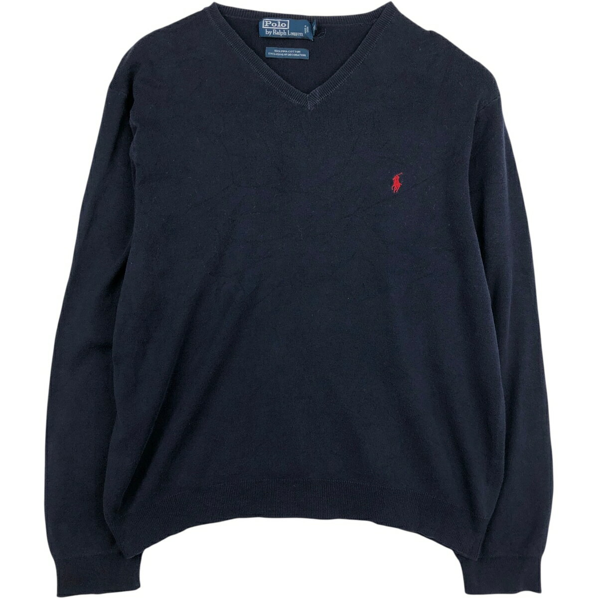 樂天商城 - 古着 ラルフローレン Ralph Lauren POLO by Ralph Lauren Vネック ピマコットンニットセーター メンズXL相当 /eaa627577 【中古】 【260419】