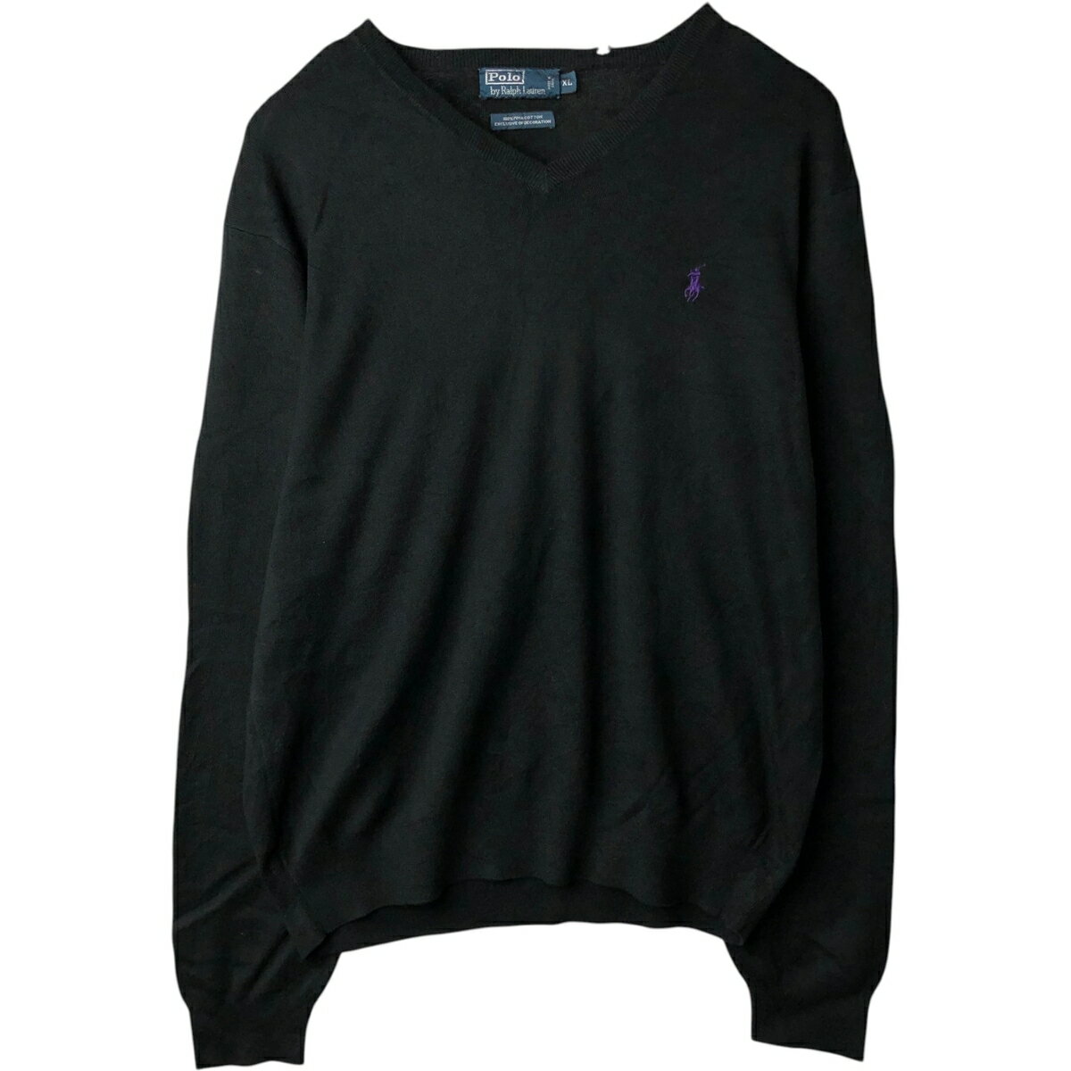 乐天商城 - 古着 ラルフローレン Ralph Lauren POLO by Ralph Lauren Vネック ピマコットンニットセーター メンズXL相当 /eaa627590 【中古】 【260417】
