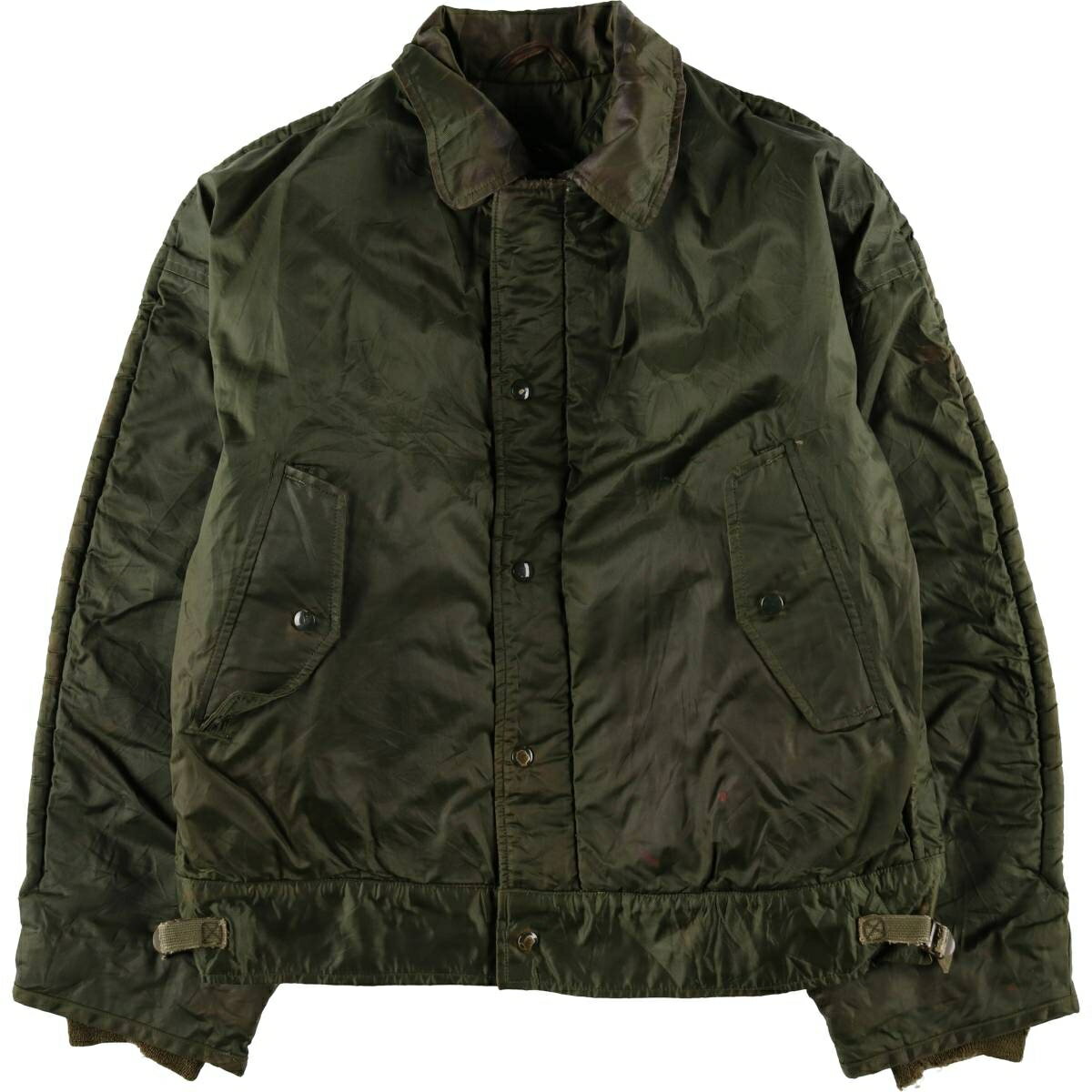 樂天商城 - 古着 70'S 米軍実品 A-1 ミリタリー デッキジャケット USA製 X-LARGE(46-48) メンズXL相当 ヴィンテージ /eaa627734 【中古】 【260324】 カーキ系 春秋冬