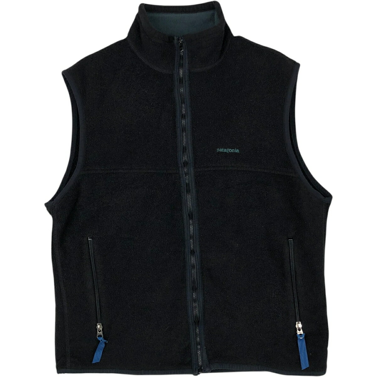 パタゴニアベストpatagonia Synchilla ブラック サイズ　M patagoniaパタゴニア スナップT シンチラ フリースベスト 黒 M