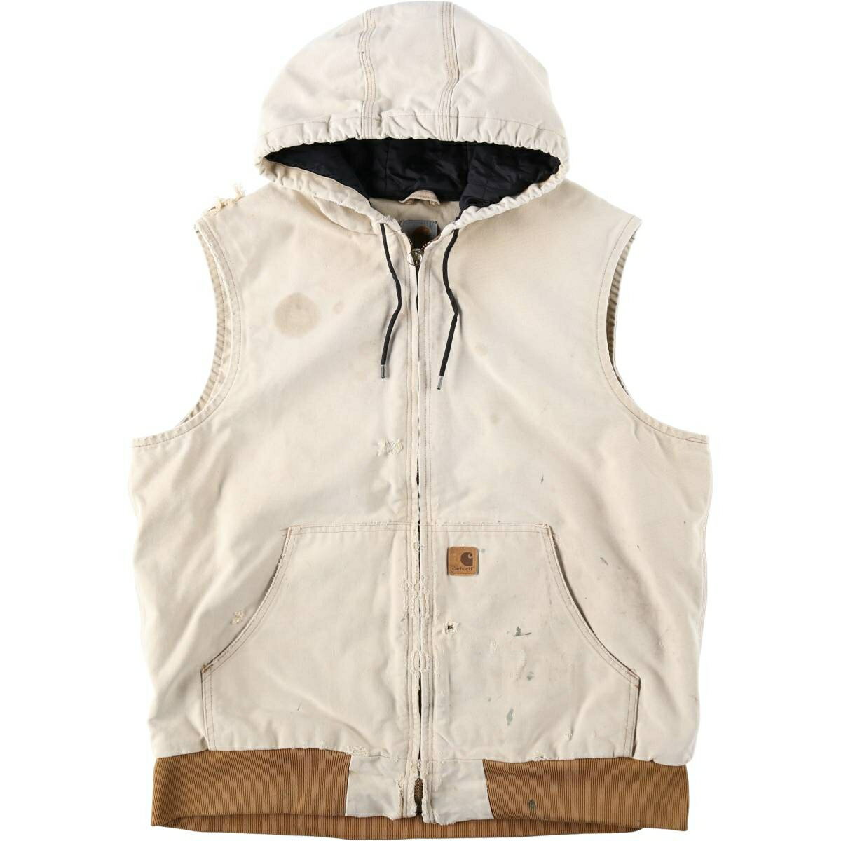 Carhartt フード付きベスト S ベージュ　廃盤　美品 中古・古着通販】CarHartt (カーハート) ベスト ブラウン サイズ:L