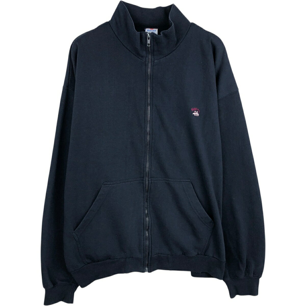 古着 80'S ヘインズ Hanes フルジップスウェットシャツ トレーナー メンズXL相当 ヴィンテージ /eaa627844 【中古】 【260329】 ネイビー系 春夏秋冬