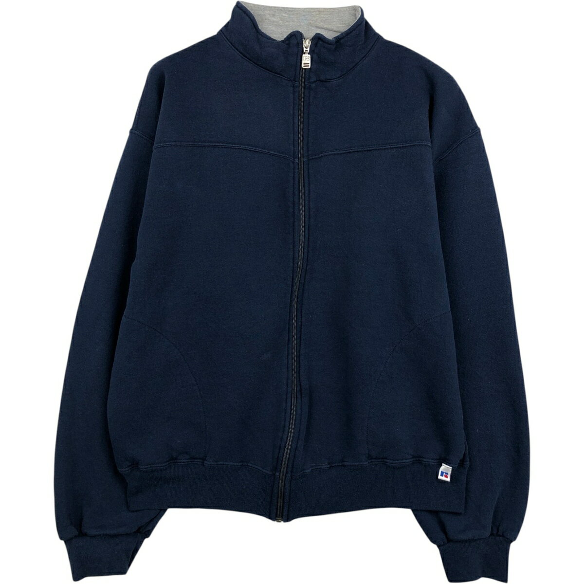 樂天商城 - 古着 ラッセル Russell フルジップスウェットシャツ トレーナー メンズL相当 /eaa627965 【中古】 【260328】 ネイビー系 春夏秋冬