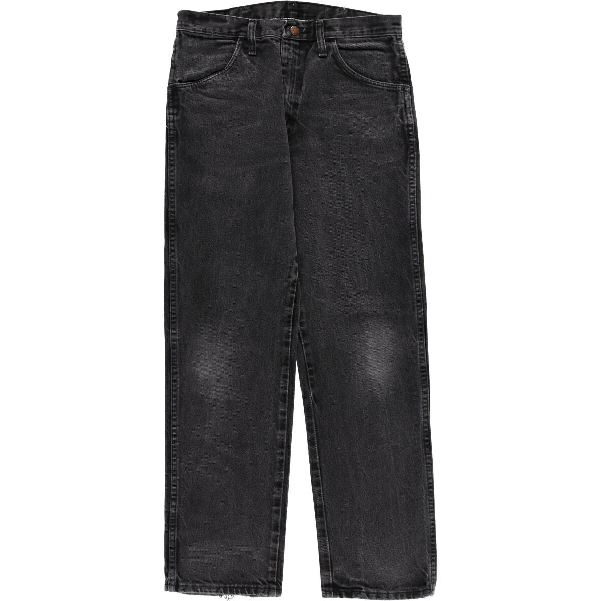 古着 ラスラー RUSTLER ブラックデニム ストレートデニムパンツ メンズw32相当 /eaa628142   ブラック系 春夏秋冬