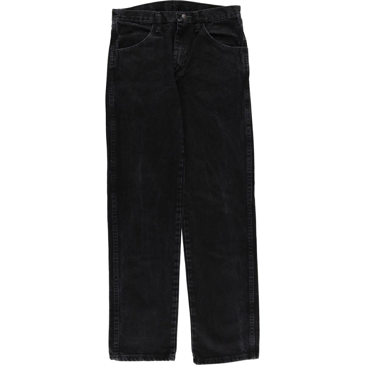 古着 ラスラー RUSTLER ブラックデニム ストレートデニムパンツ メンズw30相当 /eaa628145   ブラック系 春夏秋冬