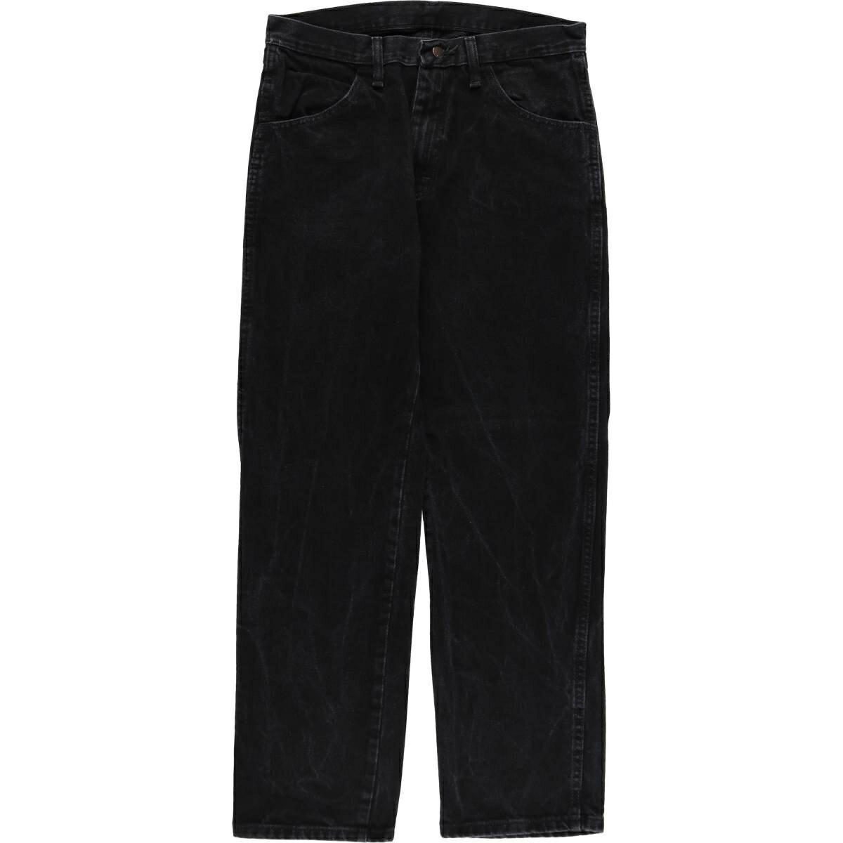 古着 ラスラー RUSTLER ブラックデニム ストレートデニムパンツ メンズw32相当 /eaa628151   ブラック系 春夏秋冬