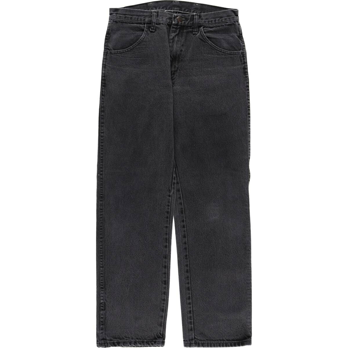 古着 ラスラー RUSTLER ブラックデニム ストレートデニムパンツ メンズw32相当 /eaa628152   ブラック系 春夏秋冬