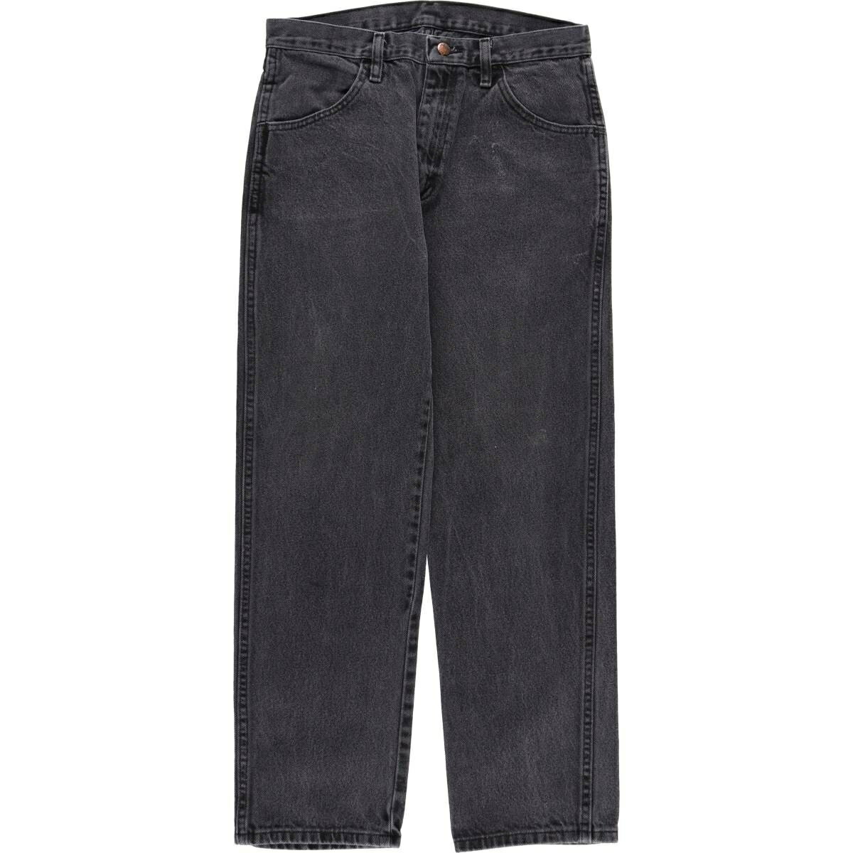 古着 ラスラー RUSTLER ブラックデニム ストレートデニムパンツ メンズw32相当 /eaa628154   ブラック系 春夏秋冬