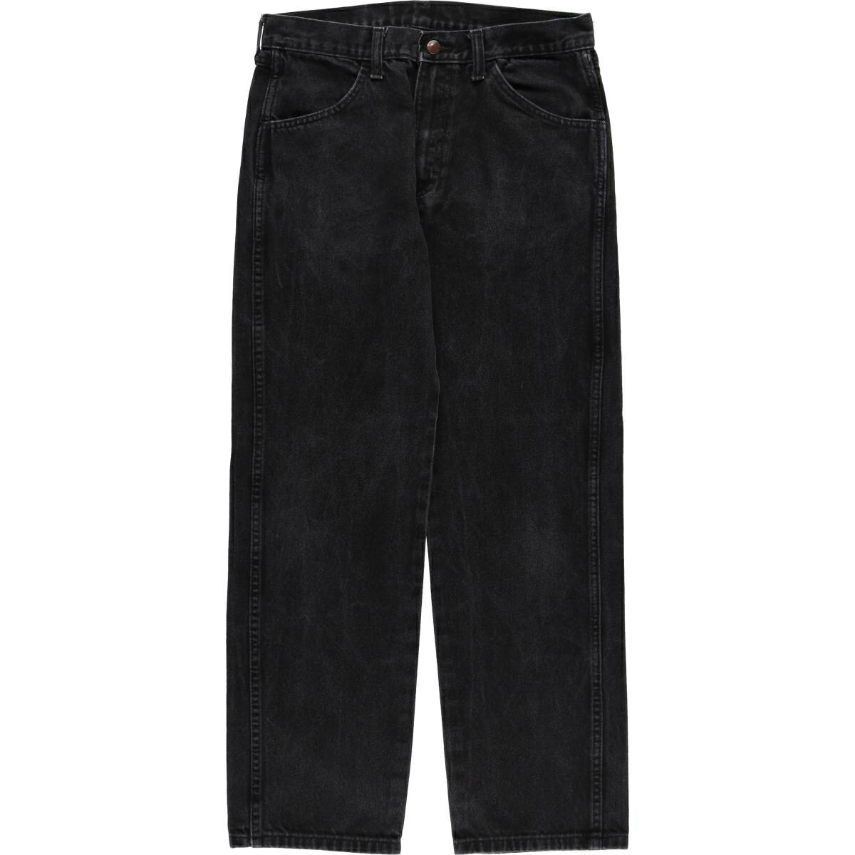 古着 ラスラー RUSTLER ブラックデニム ストレートデニムパンツ メンズw32相当 /eaa628156   ブラック系 春夏秋冬