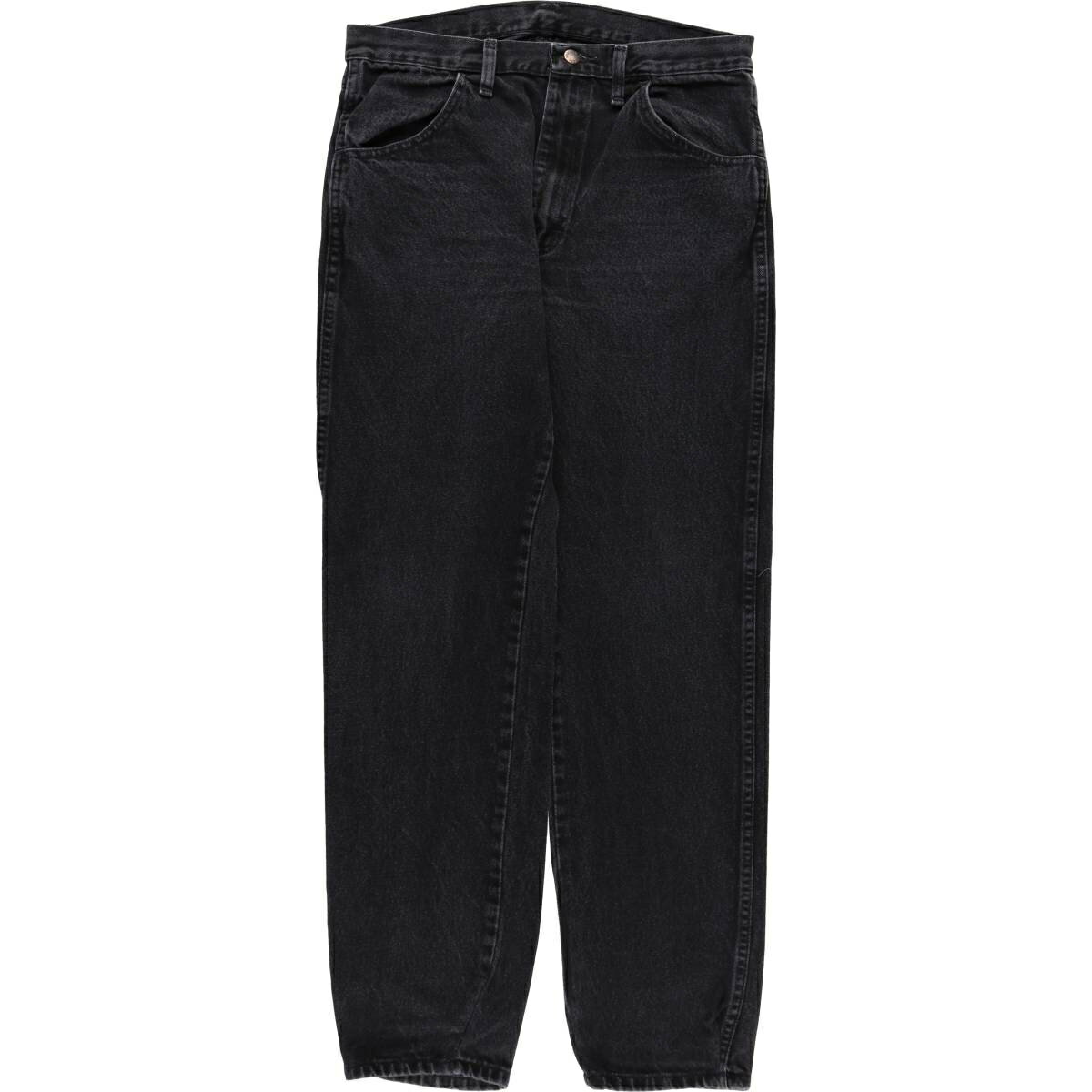 古着 ラスラー RUSTLER ブラックデニム ストレートデニムパンツ メンズw33相当 /eaa628158   ブラック系 春夏秋冬