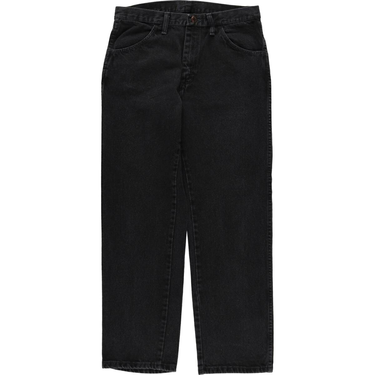 古着 ラスラー RUSTLER ブラックデニム ストレートデニムパンツ メンズw33相当 /eaa628159   ブラック系 春夏秋冬