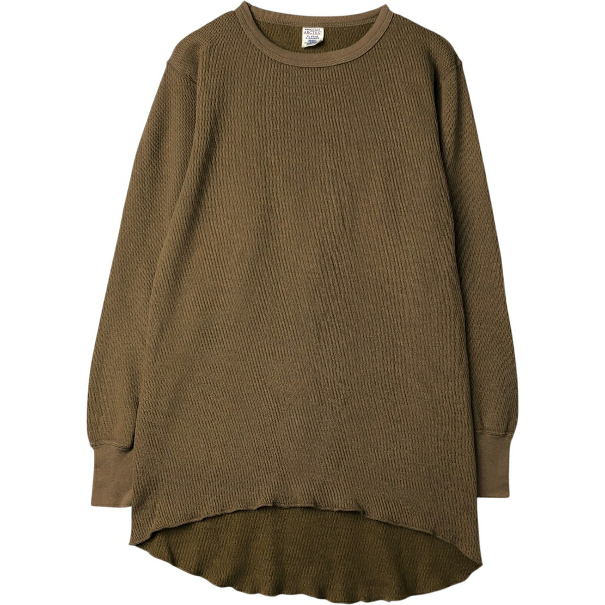 Rakuten - 古着 ~90'S MORGAN MILLS ARCTEX サーマルロンT ハニカム USA製 メンズXL相当 ヴィンテージ /eaa628264 【中古】 【260329】 ベージュ系 春夏秋