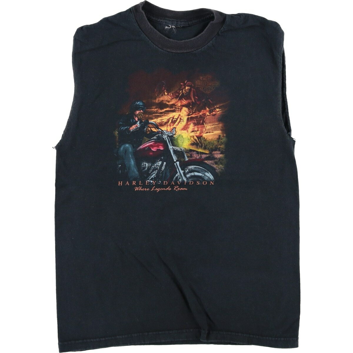 樂天商城 - 古着 Harley-Davidson ハーレーダビッドソン カットオフ モーターサイクル バイクTシャツ メンズS相当 /eaa628282 【中古】 【260330】