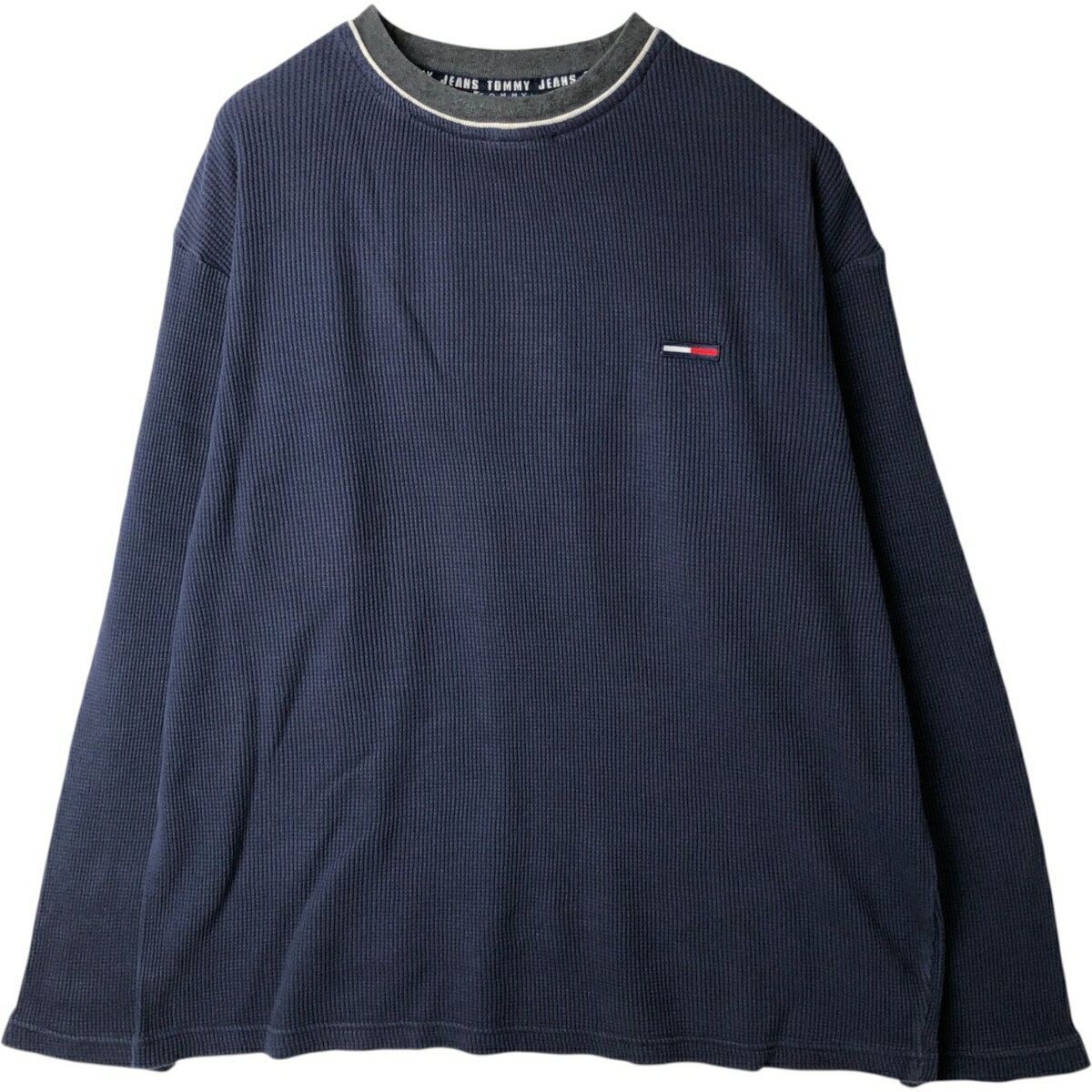 樂天商城 - 古着 トミーヒルフィガー TOMMY HILFIGER JEANS サーマルロングTシャツ メンズL相当 /eaa628315 【中古】 【260402】 ネイビー系 春夏秋