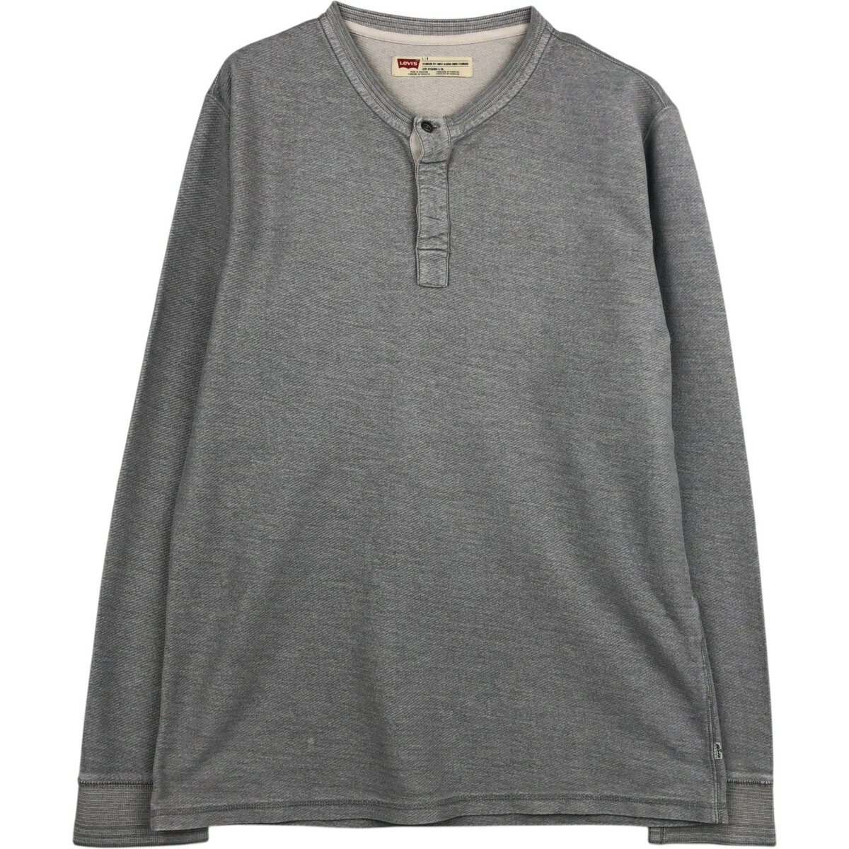 樂天商城 - 古着 リーバイス Levi's STANDARD FIT ヘンリーネック サーマルロングTシャツ メンズL相当 /eaa628323 【中古】 【260330】