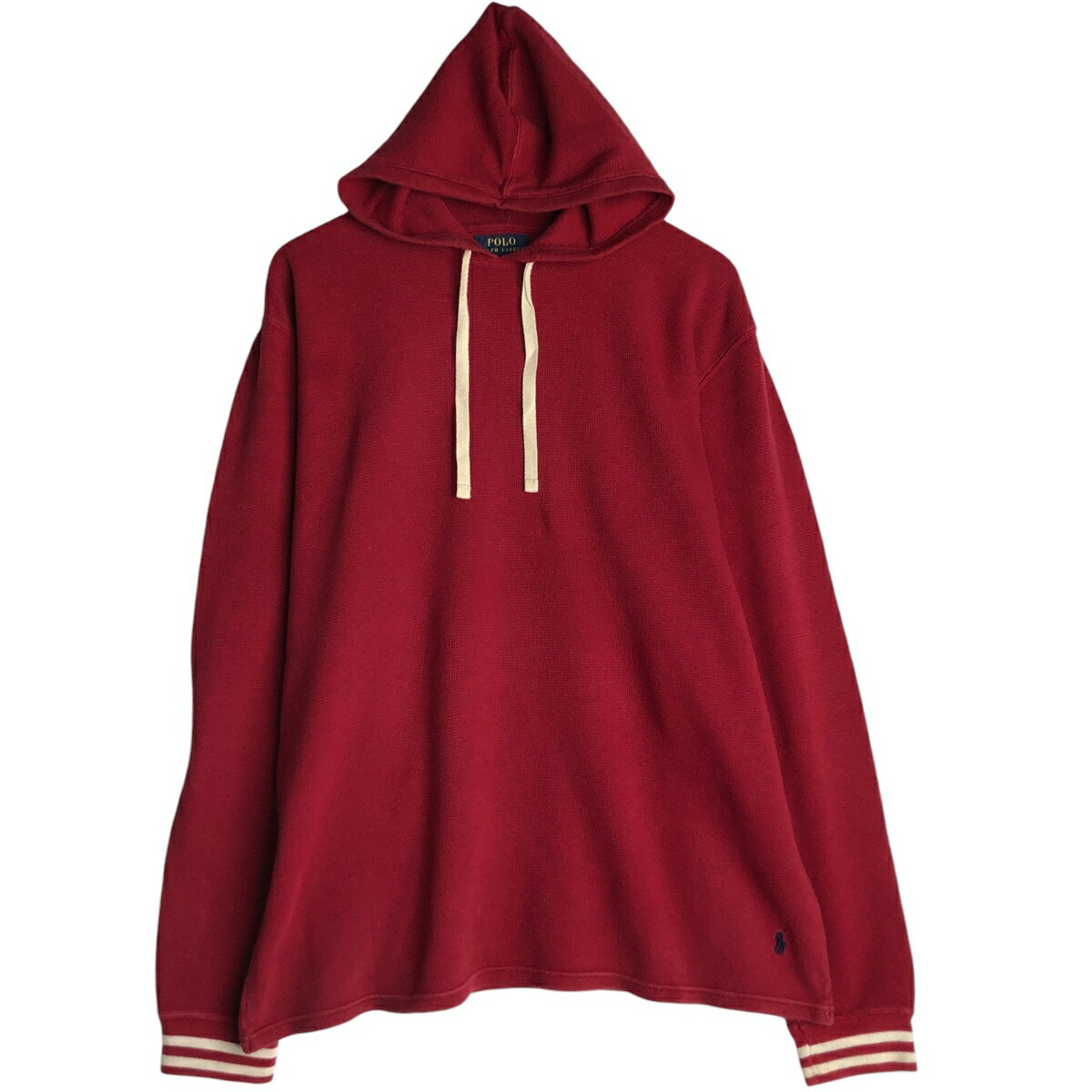 樂天商城 - 古着 ラルフローレン Ralph Lauren POLO RALPH LAUREN フード付き サーマルロンT ワッフル メンズXL相当 /eaa628340 【中古】 【260328】 レッド系 春夏秋