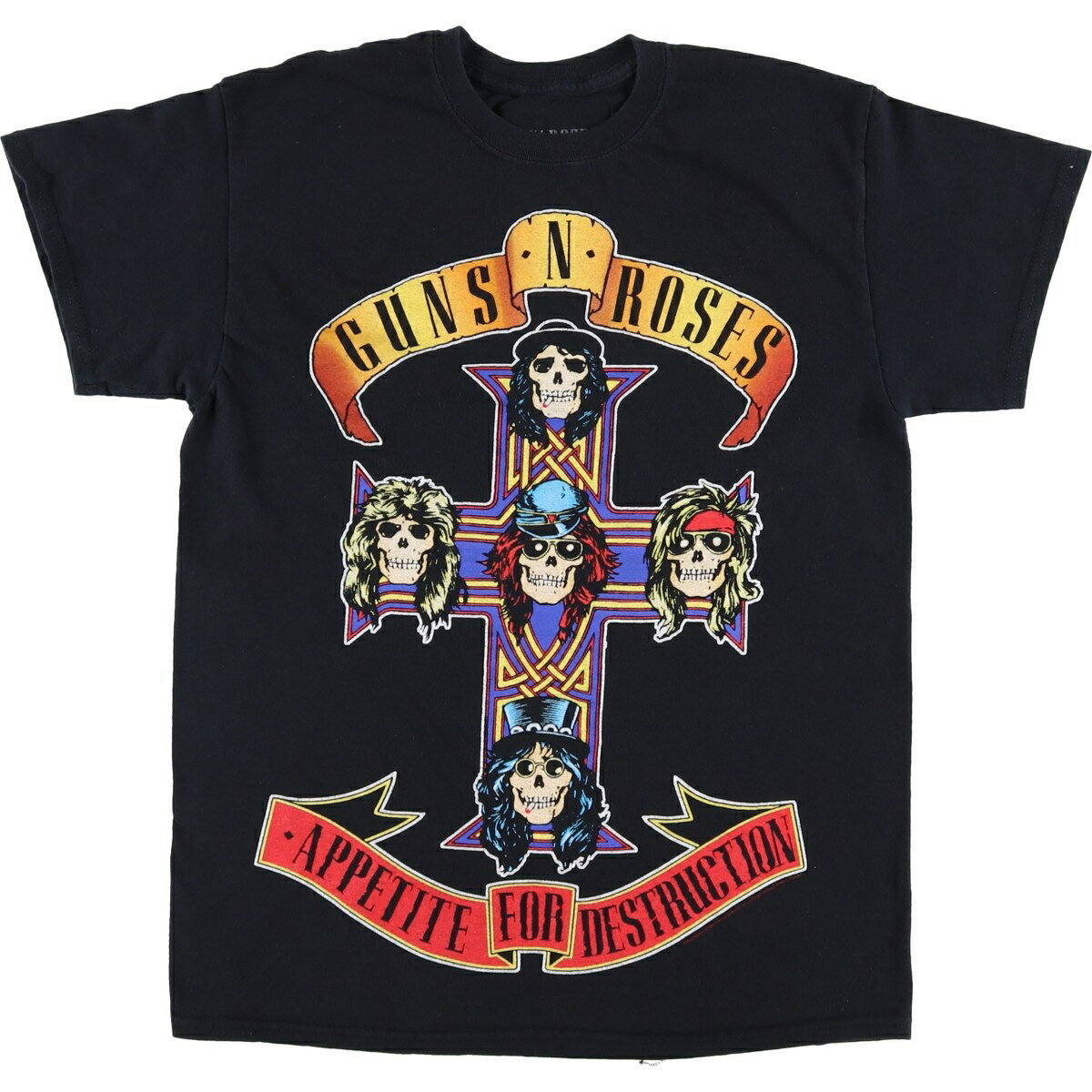 樂天商城 - 古着 GUNS N' ROSES ガンズアンドローゼズ ドクロ柄 スカル柄 バンドTシャツ バンT メンズL相当 /eaa628383 【中古】 【260327】 ブラック系 春夏秋