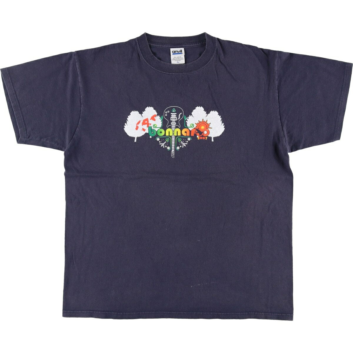 Rakuten - 古着 00'S アンビル Anvil BONNAROO ボナルーフェスティバル バンドTシャツ バンT メンズL相当 /eaa628388 【中古】 【260327】 グレー系 春夏秋