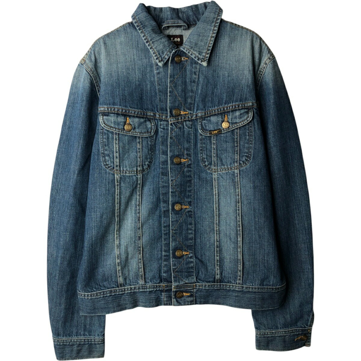 樂天商城 - 古着 リー Lee TOPS'EM ALL デニムジャケット Gジャン メンズL相当 /eaa628437 【中古】 【260331】 ブルー系 春秋冬