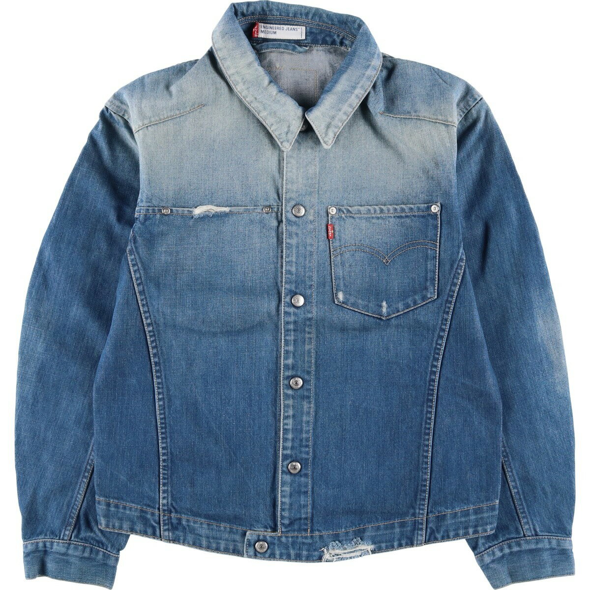 古着 リーバイス Levi's ENGINEERED エンジニアード ユーロモデル デニムジャケット Gジャン メンズM相当 /eaa628456 【中古】 【260331】 【GR-NV】 ブルー系 春秋冬