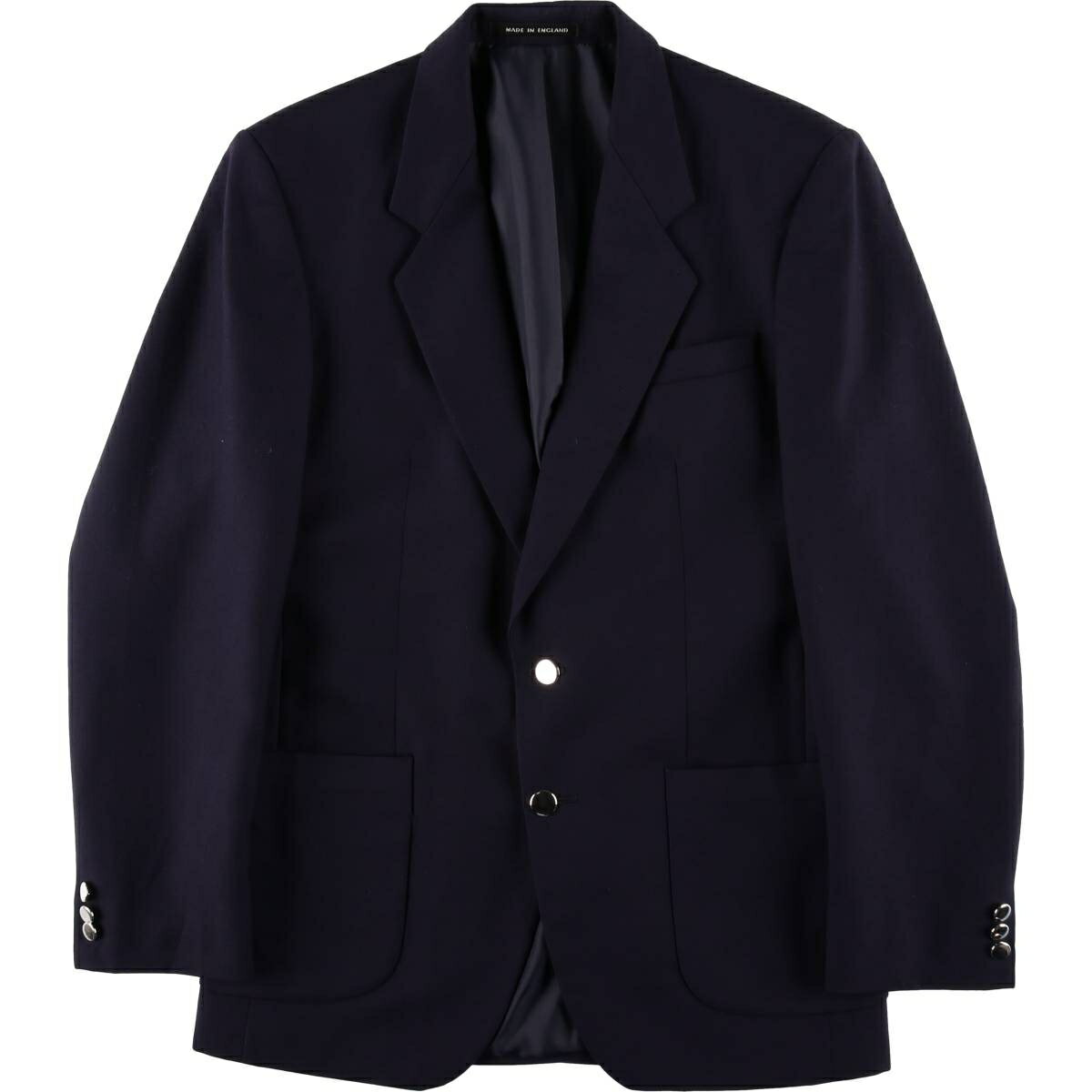 樂天商城 - 古着 BURTON ウールテーラードジャケット 英国製 メンズM相当 /eaa628520 【中古】 【260328】 ネイビー系 春秋冬