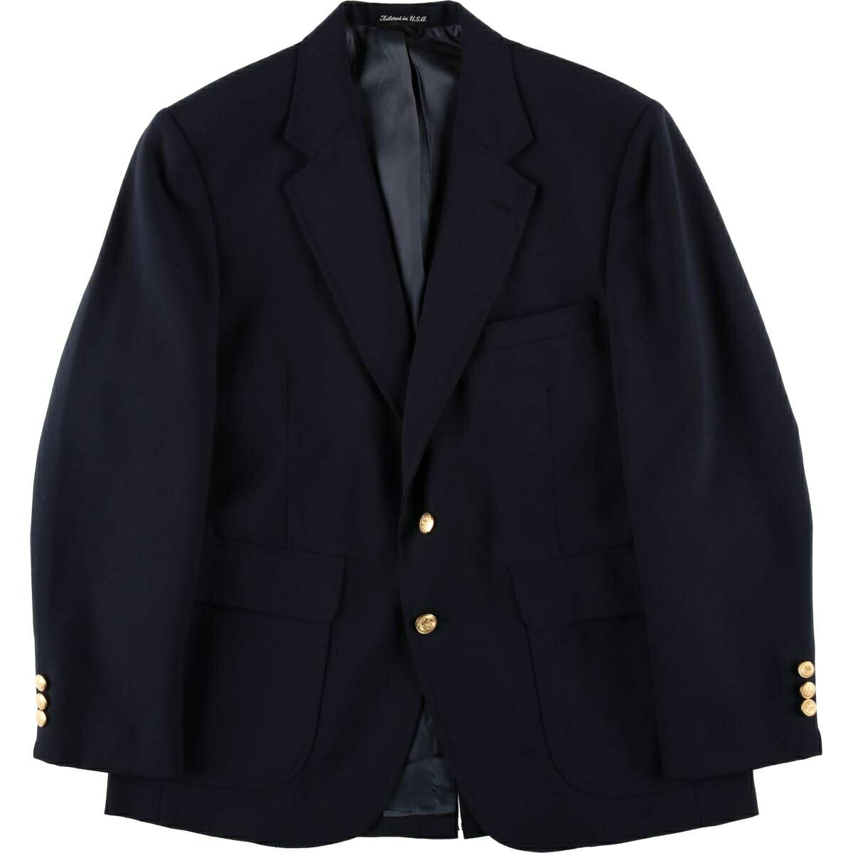 樂天商城 - 古着 スタッフォード STAFFORD 紺ブレザー テーラードジャケット USA製 メンズM相当 /eaa628559 【中古】 【260329】 ネイビー系 春秋冬