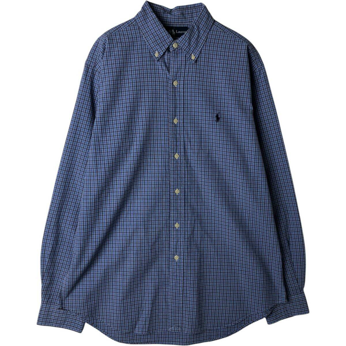 Rakuten - 古着 ラルフローレン Ralph Lauren CLASSIC FIT クラシックフィット 長袖 ボタンダウンチェックシャツ メンズL相当 /eaa628609 【中古】 【260328】 ブルー系 春夏秋冬