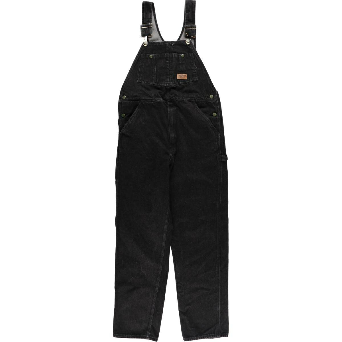 古着 オシュコシュ Osh kosh 先染め ブラック デニムオーバーオール メンズw34相当 /eaa628645 【中古】 【260329】 【GR-HP-2604】