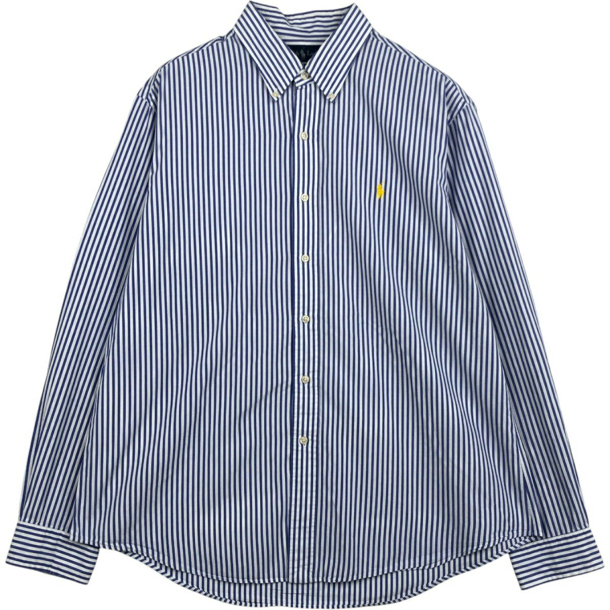 Rakuten - 古着 ラルフローレン Ralph Lauren CUSTOM FIT 長袖 ボタンダウンストライプシャツ メンズXL相当 /eaa628778 【中古】 【260328】 ホワイト系 春夏秋冬