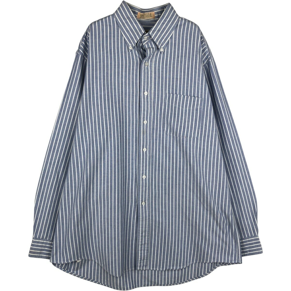 Rakuten - 古着 90'S エルエルビーン L.L.Bean 長袖 ボタンダウンストライプシャツ メンズXL相当 ヴィンテージ /eaa628833 【中古】 【260330】