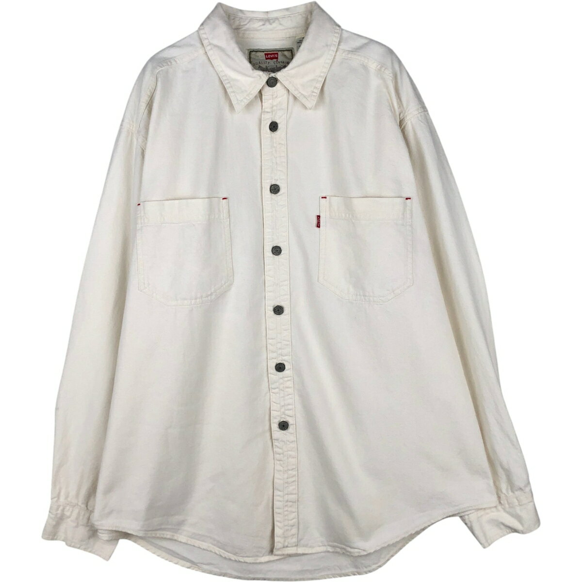 Rakuten - 古着 90~00'S リーバイス Levi's 長袖 ホワイトデニムシャツ メンズXL相当 ヴィンテージ /eaa628935 【中古】 【260405】 ホワイト系 春夏秋冬