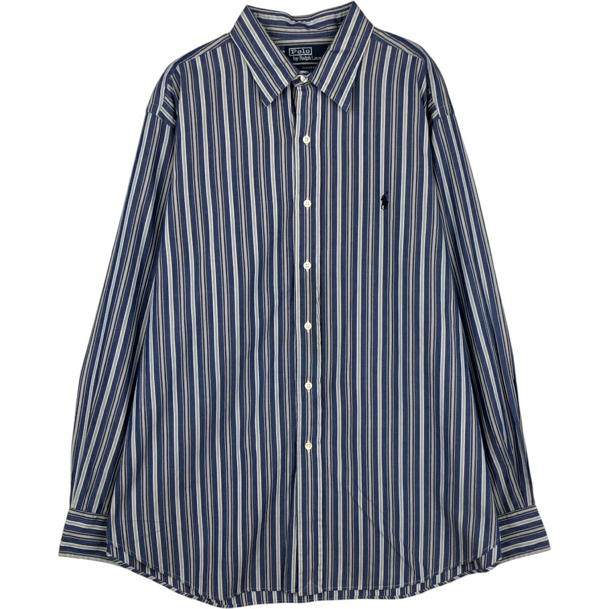 Rakuten - 古着 ラルフローレン Ralph Lauren POLO by Ralph Lauren ANDREW マルチストライプ 長袖 コットンストライプシャツ メンズXL相当 /eaa628940 【中古】 【260403】