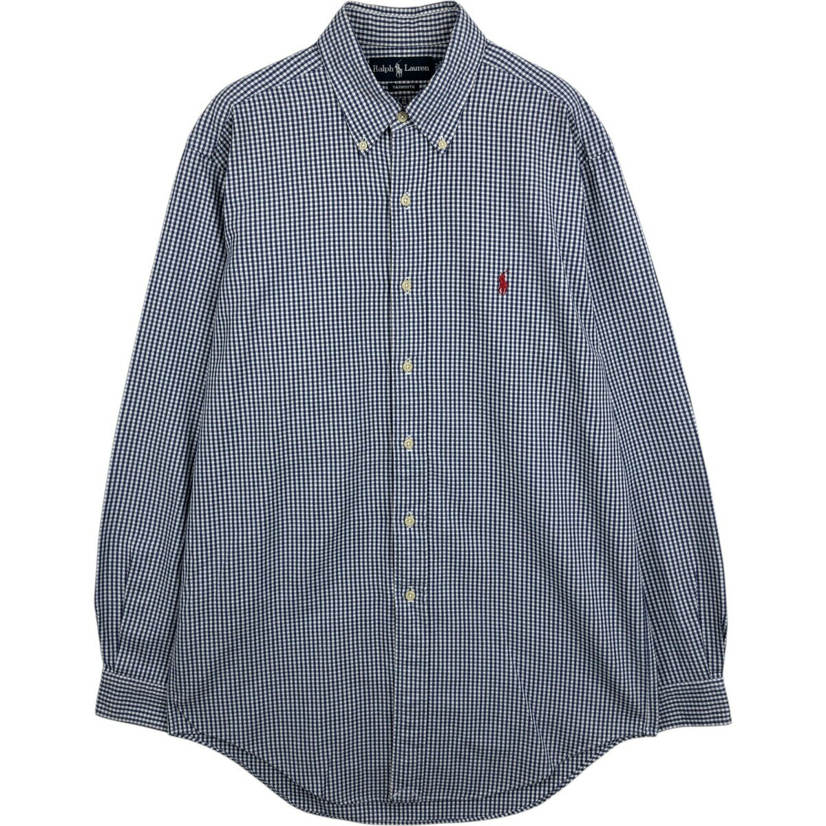 古着 ラルフローレン Ralph Lauren YARMOUTH ギンガムチェック 長袖 ボタンダウンチェックシャツ メンズM相当 /eaa628991  