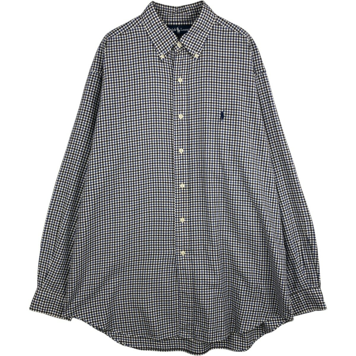 Rakuten - 古着 ラルフローレン Ralph Lauren BLAKE 長袖 ボタンダウンチェックシャツ メンズL相当 /eaa629004 【中古】 【260404】