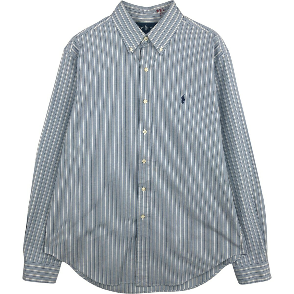 Rakuten - 古着 ラルフローレン Ralph Lauren CLASSIC FIT 長袖 ボタンダウンストライプシャツ メンズL相当 /eaa629020 【中古】 【260330】